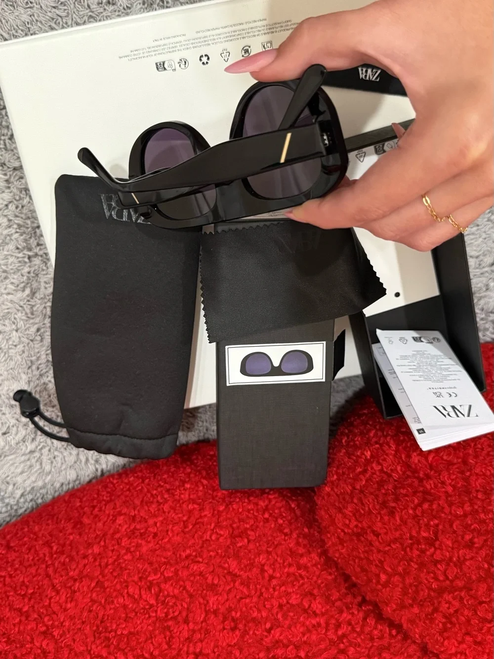 Zara Oversized Black Sunglasses NWT